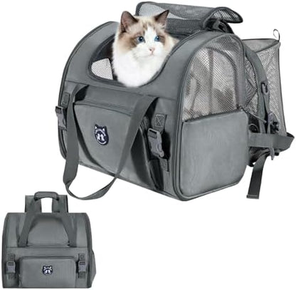 Lollimeow Expandable Large Cat Carrier Backpack, Supports up to 22 lbs by Lollimeow