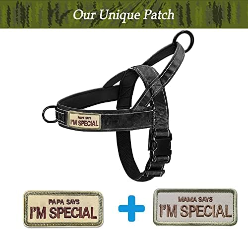 No Pull Dog Harness Black for Small Medium Large Sized Dog, Reflective Escape - Image 5