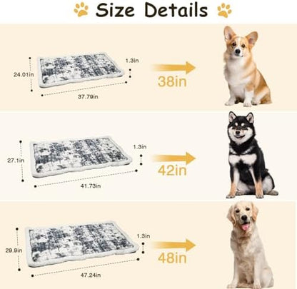 48" Airy Dog Crate Mat, Machine Washable Soft Kennel Pad - Image 3