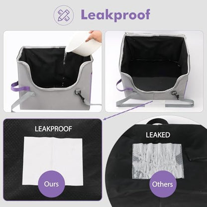 pidipiti Portable Leakproof Tall-Side cat Litter Box, - Image 3