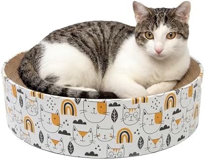 Kitty City Cat Print Corrugate Scratcher Bed by KittyCity