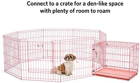 MidWest 24-Inch Pink Exercise Pen, Single Door, 16 Sq Ft Play Area - Image 4