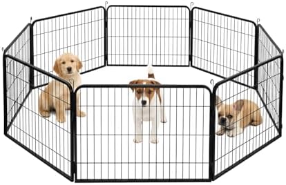 BestPet | Dog Playpen | 24", 8 Panels | Heavy Duty Metal Pet Exercise Pen by BestPet