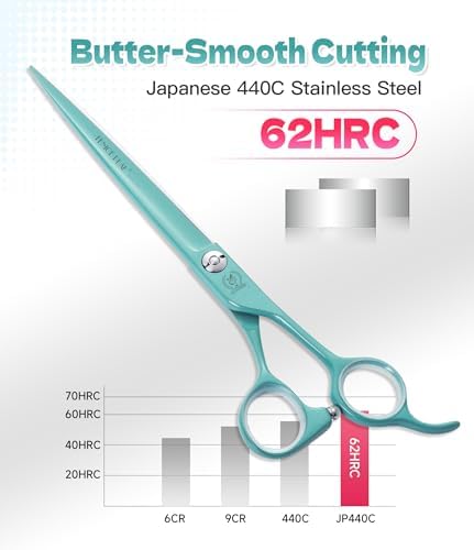 7" Professional Curved Dog Grooming Scissors, Japanese 440C Stainless Steel Dog - Image 2