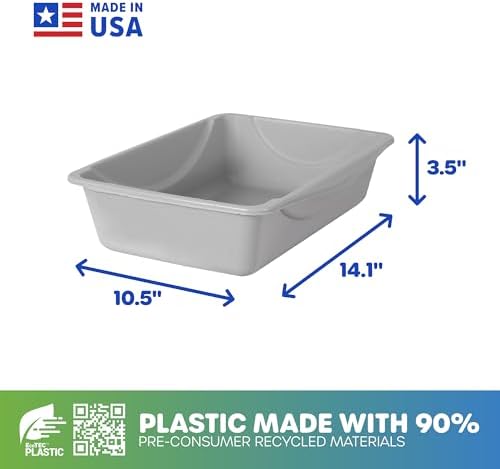 Petmate Basic Open Plastic Cat Litter Pan - Image 3