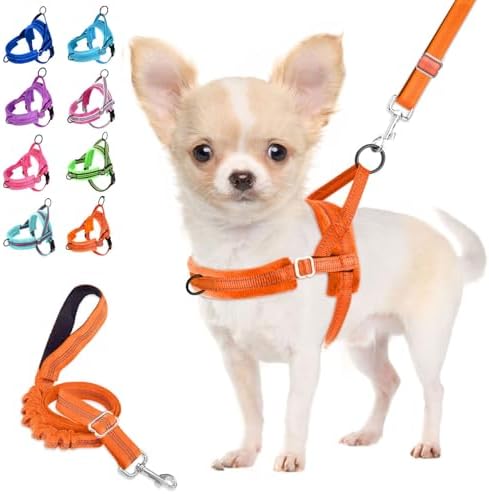 Lukovee Small Dog Harness and Leash Set, No Pull Soft Padded Vest by Lukovee