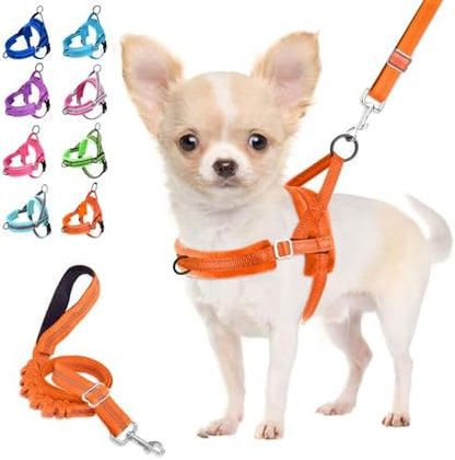 Lukovee Small Dog Harness and Leash Set, No Pull Soft Padded Vest by Lukovee