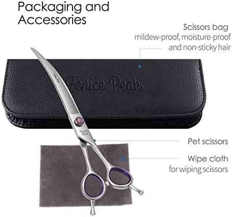 7'' Curved Dog Grooming Scissors - Image 7