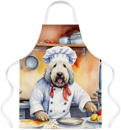 Caroline's Treasures Komondor The Chef Apron Cooking Kitchen Server Baking by CarolinesTreasures