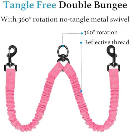iYoShop Double Dog Leash, 360° Swivel, No Tangle, 25-150 lbs - Image 5