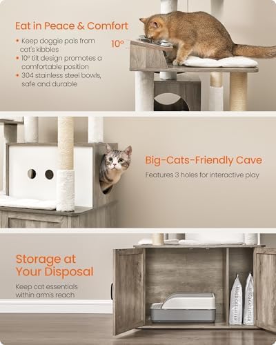 Feandrea Cat Tree, 66.9-Inch Cat Tower - Image 4