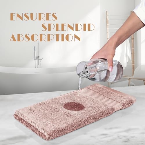Wealuxe Pink Washcloths 12x12 Inch - Image 5