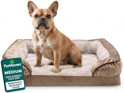 FurHaven Orthopedic Dog Bed for Medium Dogs, Perfect Comfort Sofa by FurHaven