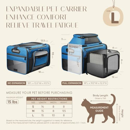 Top-Side Expandable Pet Carrier, Treat Window - Image 4