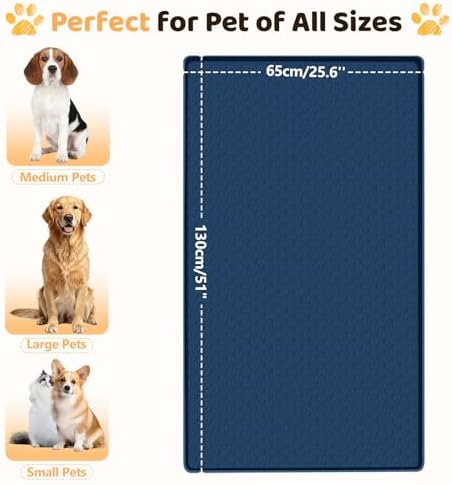 Silicone Dog Bed Mat 51"x 25.6" Crate Mat - Image 2