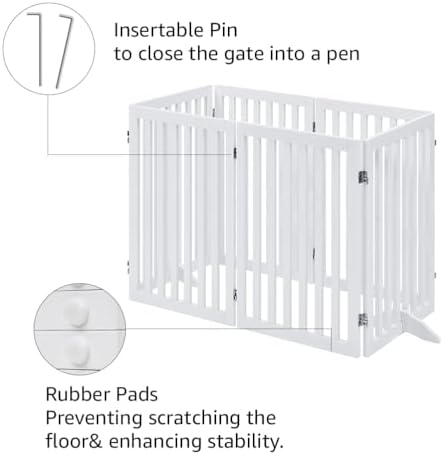 unipaws 120" Extra Wide Pet Gate and Pet Playpen Combination - Image 5