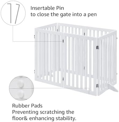 unipaws 120" Extra Wide Pet Gate and Pet Playpen Combination - Image 5