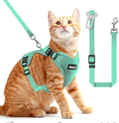 Cat Harness and Leash for Walking, The Upgrade Can be Adjusted in Four by Unknown