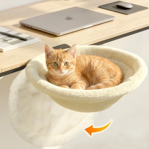 Pawaboo Cat Desk Bed, One-Click Foldable Sunken Cats Hammock up to 40lbs by Pawaboo