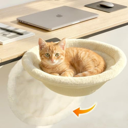 Pawaboo Cat Desk Bed, One-Click Foldable Sunken Cats Hammock up to 40lbs by Pawaboo