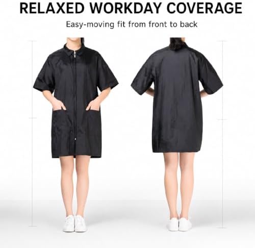 TOPTIE Nylon Salon Hairstylist Apron Barber Jacket - Image 4