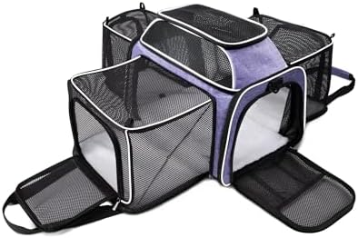 Cat Carrier Bag, Airline Approved Pet Carrier Soft Side Pet Travel 5 Sides Open by Unknown