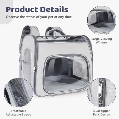 Airline Approved Cat Soft-Sided Carrier Backpack Up to 12 lbs - Image 4
