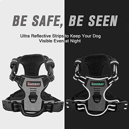 BARKBAY No Pull Dog Harness Front Clip Heavy Duty Reflective Easy Control Handle - Image 5