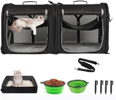 Wakytu 2-in-1 Pet Carrier for Cats & Dog, Travel Carrier for Camping by Petshome