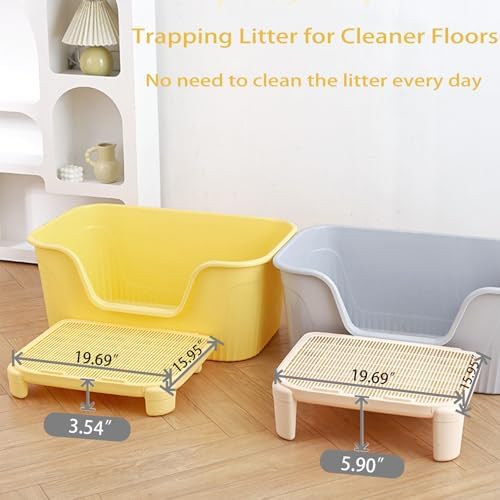 Cat Litter Mat Litter Trapping Mat, 19.69"X15.95"X5.90"Litter Box Mat, - Image 2
