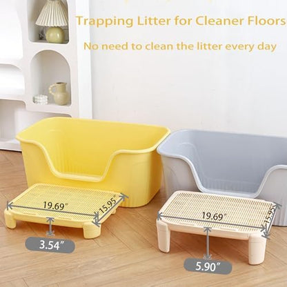Cat Litter Mat Litter Trapping Mat, 19.69"X15.95"X5.90"Litter Box Mat, - Image 2