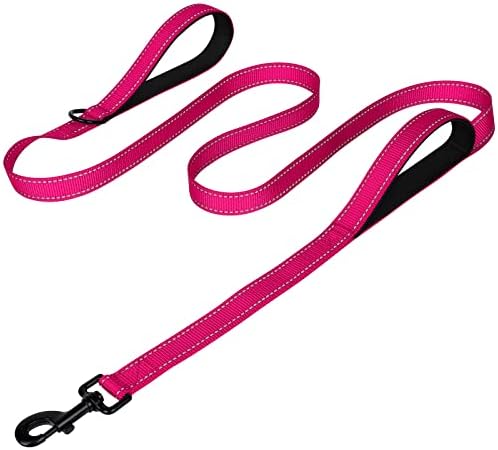 Joytale Dog Leash for Large Dogs that Pull, Double Handle, Hot Pink by Joytale