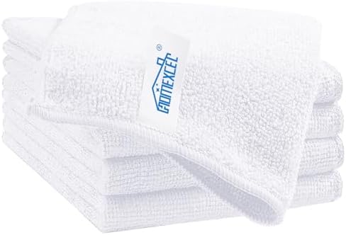 HOMEXCEL White Cleaning Rags 5 Pack, Highly Absorbent Microfiber Cleaning Cloth by HOMEXCEL