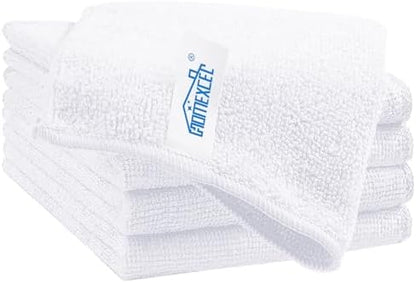 HOMEXCEL White Cleaning Rags 5 Pack, Highly Absorbent Microfiber Cleaning Cloth by HOMEXCEL