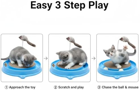 AUOON Cat Scratcher Toy with Ball Track - Image 4