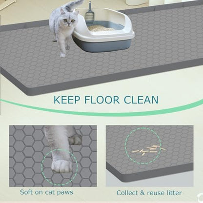 Cat Litter Mat, Silicone Large Cat Mat - Image 2