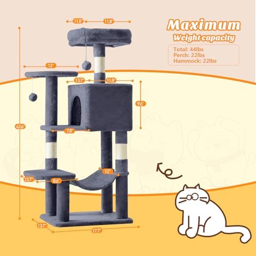 DUMOS 44 Inch Cat Tree Tower - Image 5