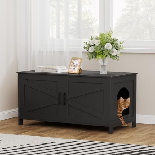 Homhedy 39.4" L Cat Litter Box Enclosure - Image 6