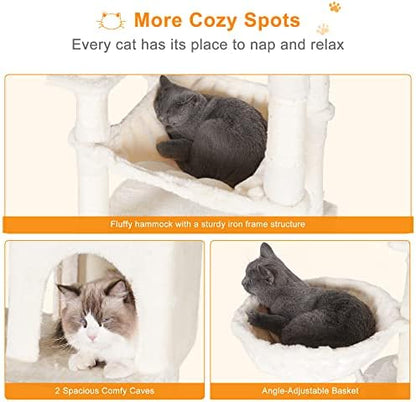 Heybly Cat Tree, 70 inches Tall Cat Tower - Image 5