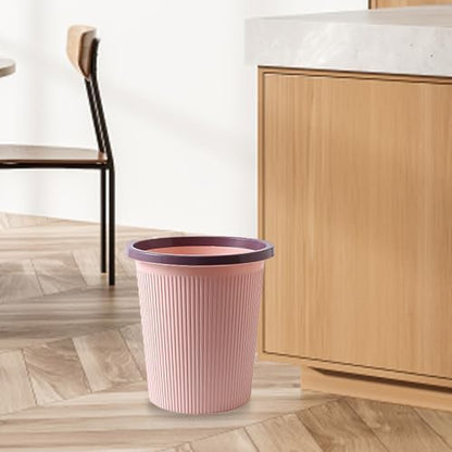 Bathroom Garbage Can, Lightweight Durable Striped Garbage Cans - Image 3
