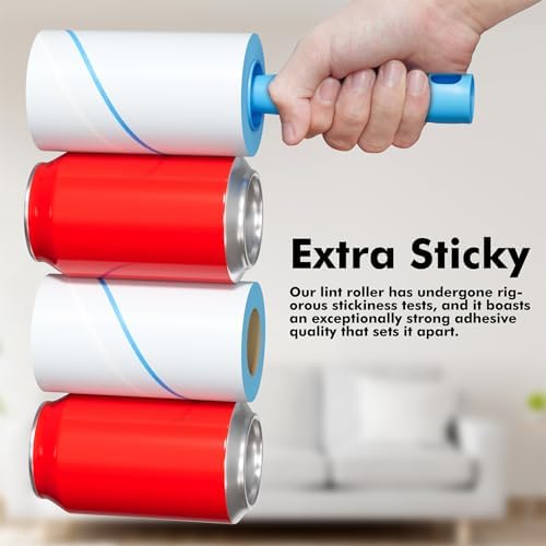 1000 Sheets Lint Rollers for Pet Hair Extra Sticky, 5 Handles, 10 Rollers - Image 6