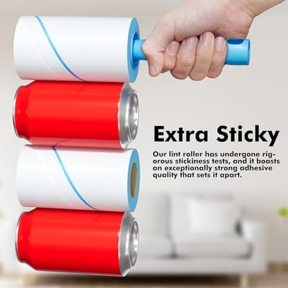 1000 Sheets Lint Rollers for Pet Hair Extra Sticky, 5 Handles, 10 Rollers - Image 6