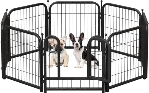 Metal Dog Playpen 24in H 8 Panels Heavy Duty Dog Fence by Petorldog