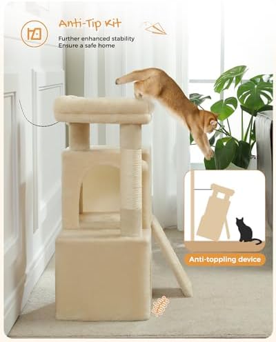 PAWZ Road 30" Cat Tower, Small Cat Tree - Image 6