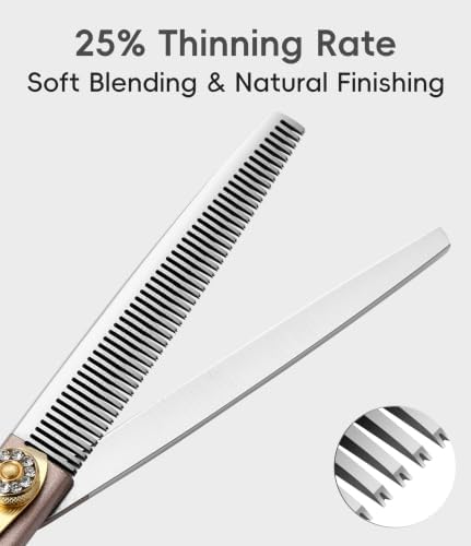 Professional Thinning Scissors for Dog Cat 7'' Pet Grooming Scissors 440C - Image 2