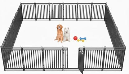 Thickened Outdoor Dog Fence, 24 Panels by Petorldog