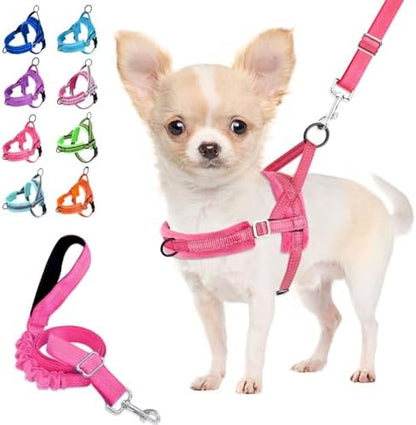 Lukovee Small Dog Harness and Leash Set, No Pull Soft Padded Vest by Lukovee