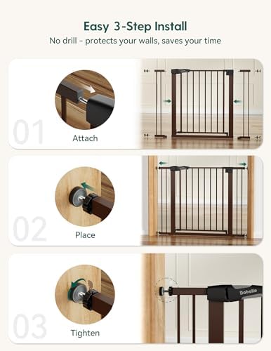 Babelio Pressure Mounted 26-40" Baby Gate - Image 5