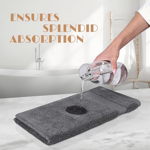 Wealuxe Dark Gray Washcloths - Image 5