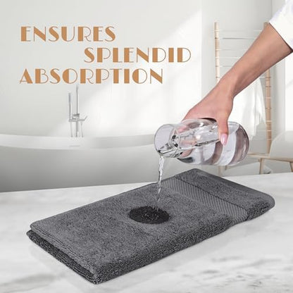 Wealuxe Dark Gray Washcloths - Image 5